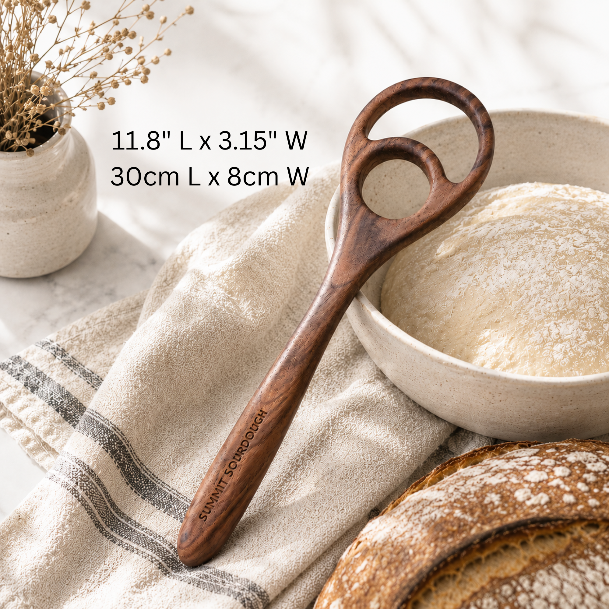 Black Walnut Dough Whisk