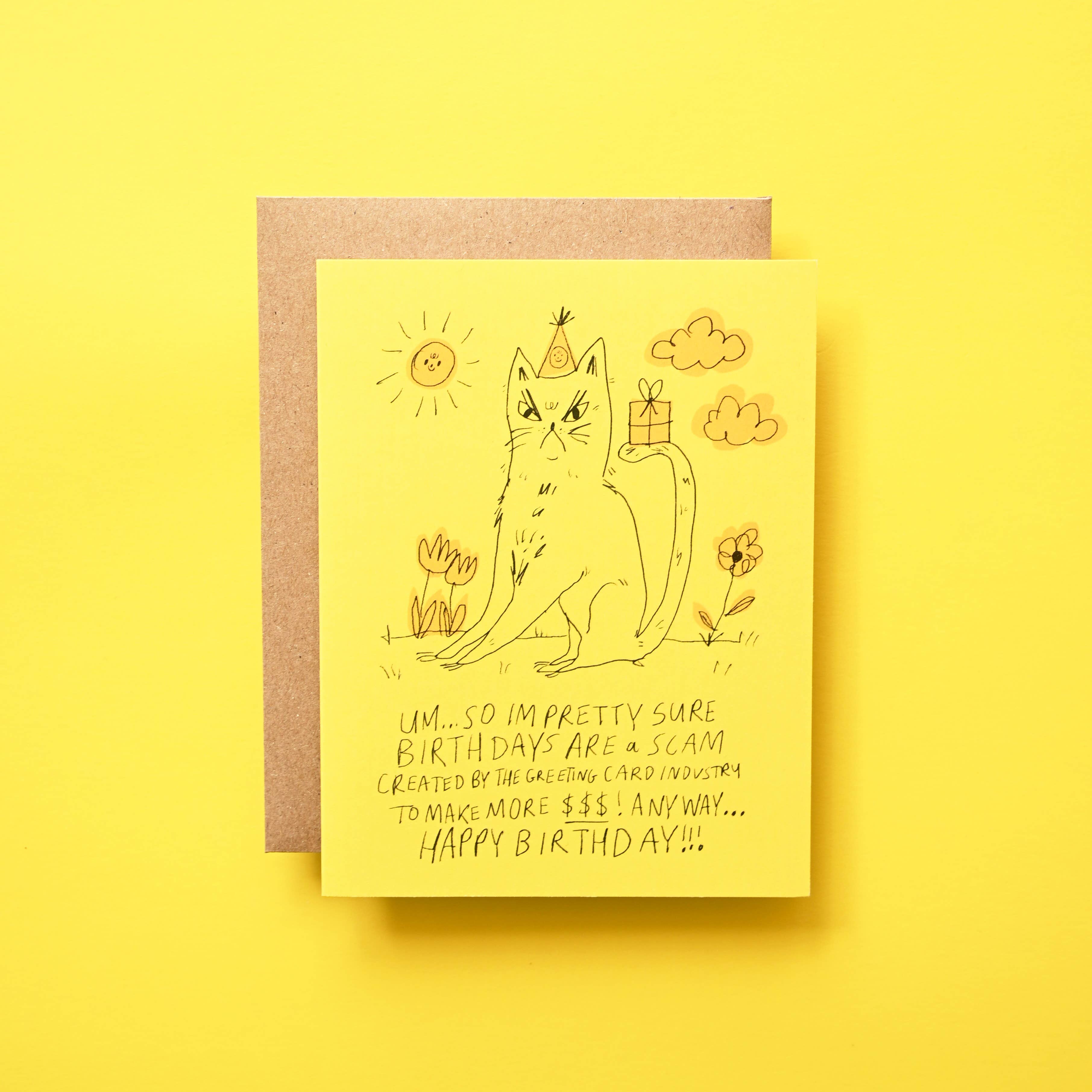 Birthdays are a Scam Greeting Card