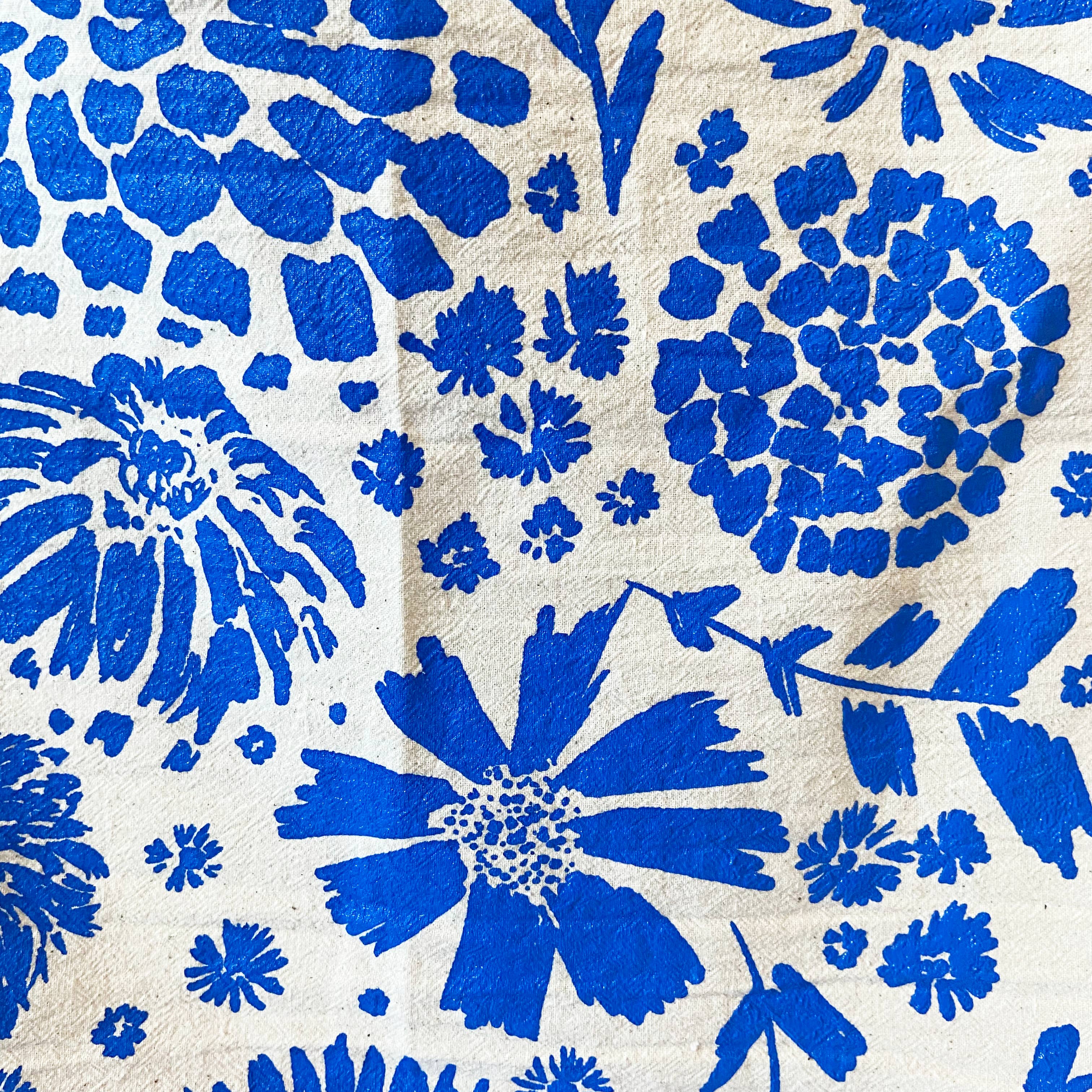 HAVYN Organic Tea Towel Flower Blue
