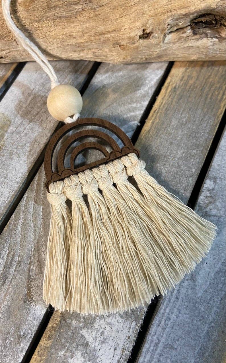 Macrame Car Diffuser Rainbow