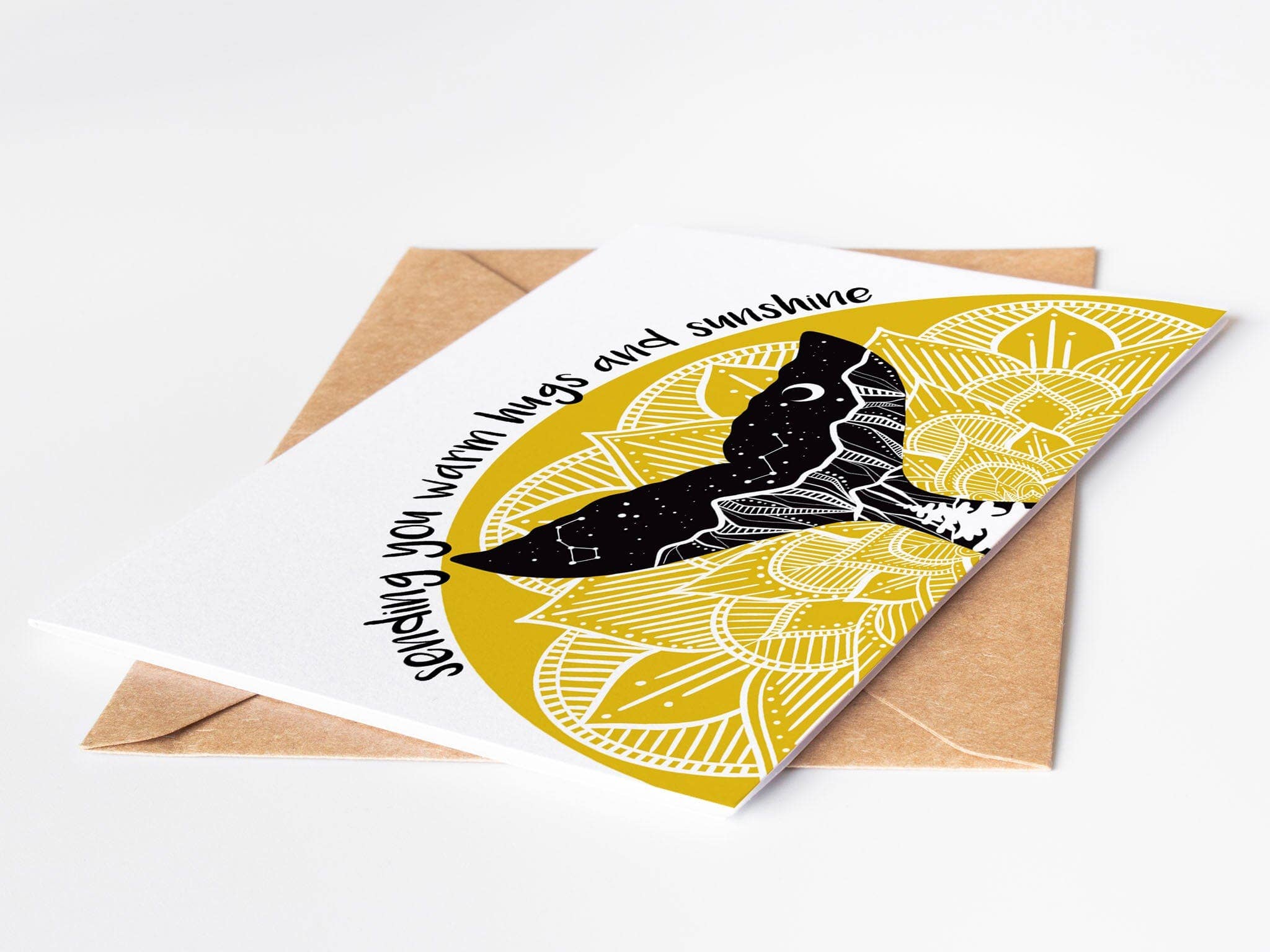 Sending You Warm Hugs and Sunshine, Greeting Card