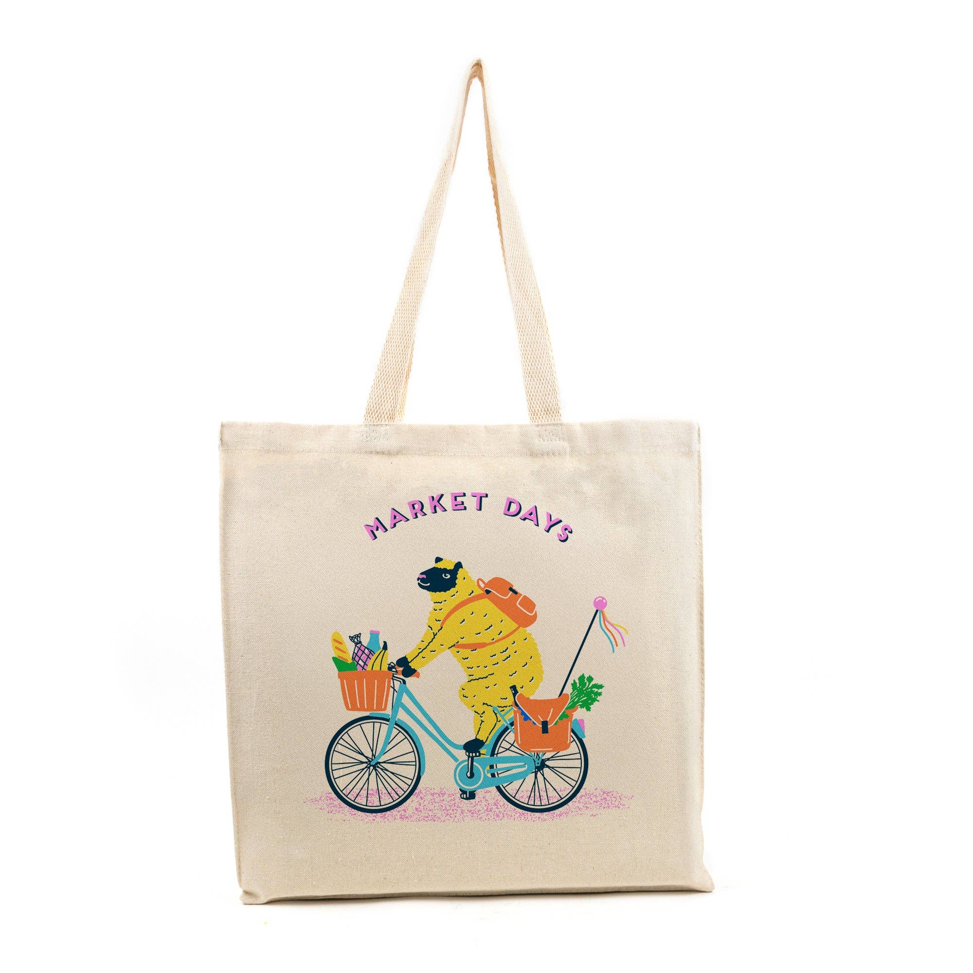 Tote Bag Sheep on a Bike