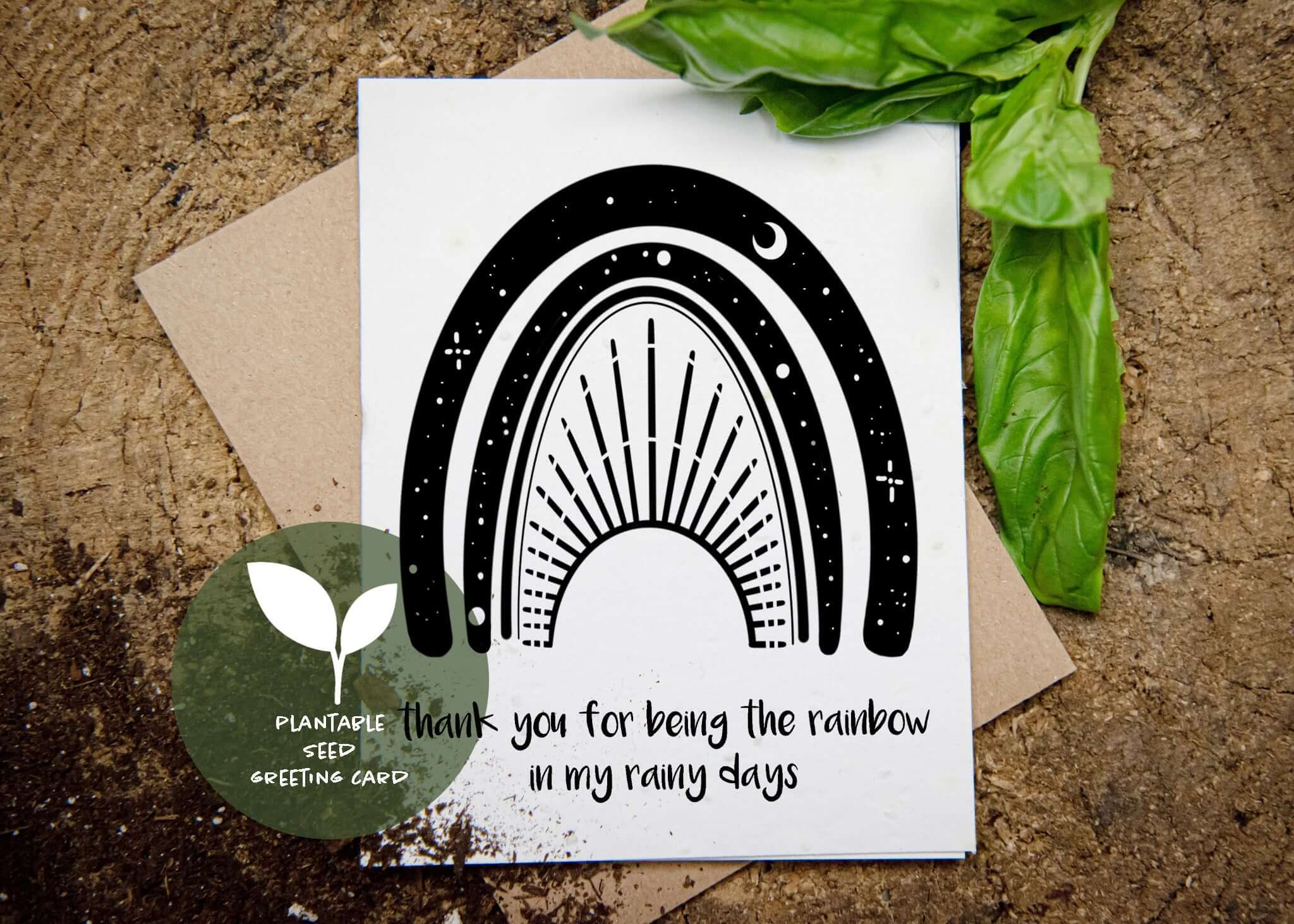 Plantable Basil Seed Card | Thank You For Being A Rainbow