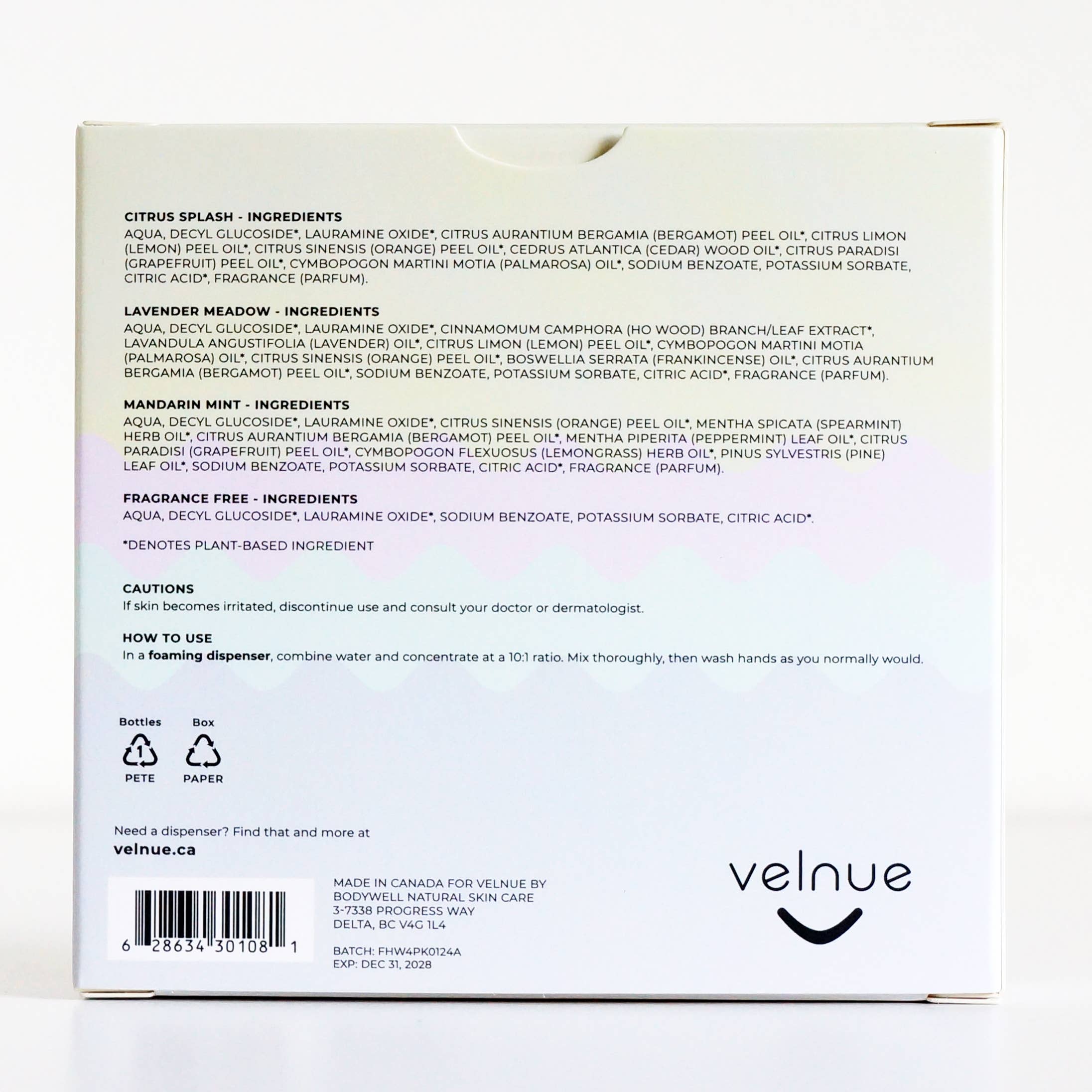 Foaming Hand Soap Refill Concentrate | 4 Pack Sampler