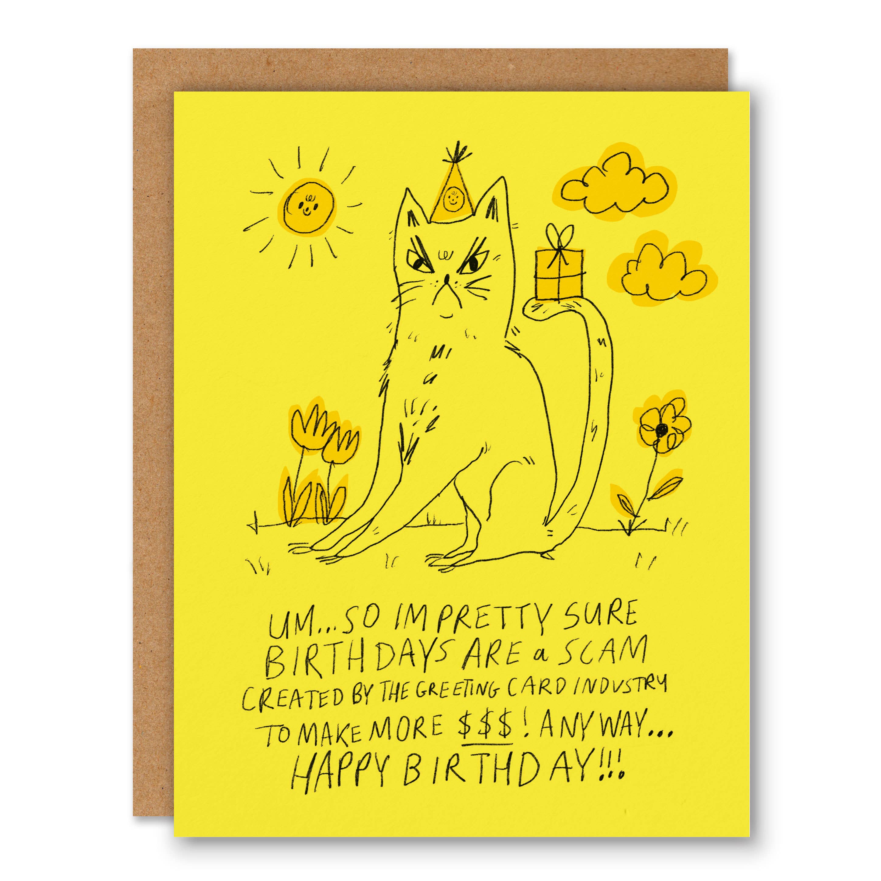 Birthdays are a Scam Greeting Card