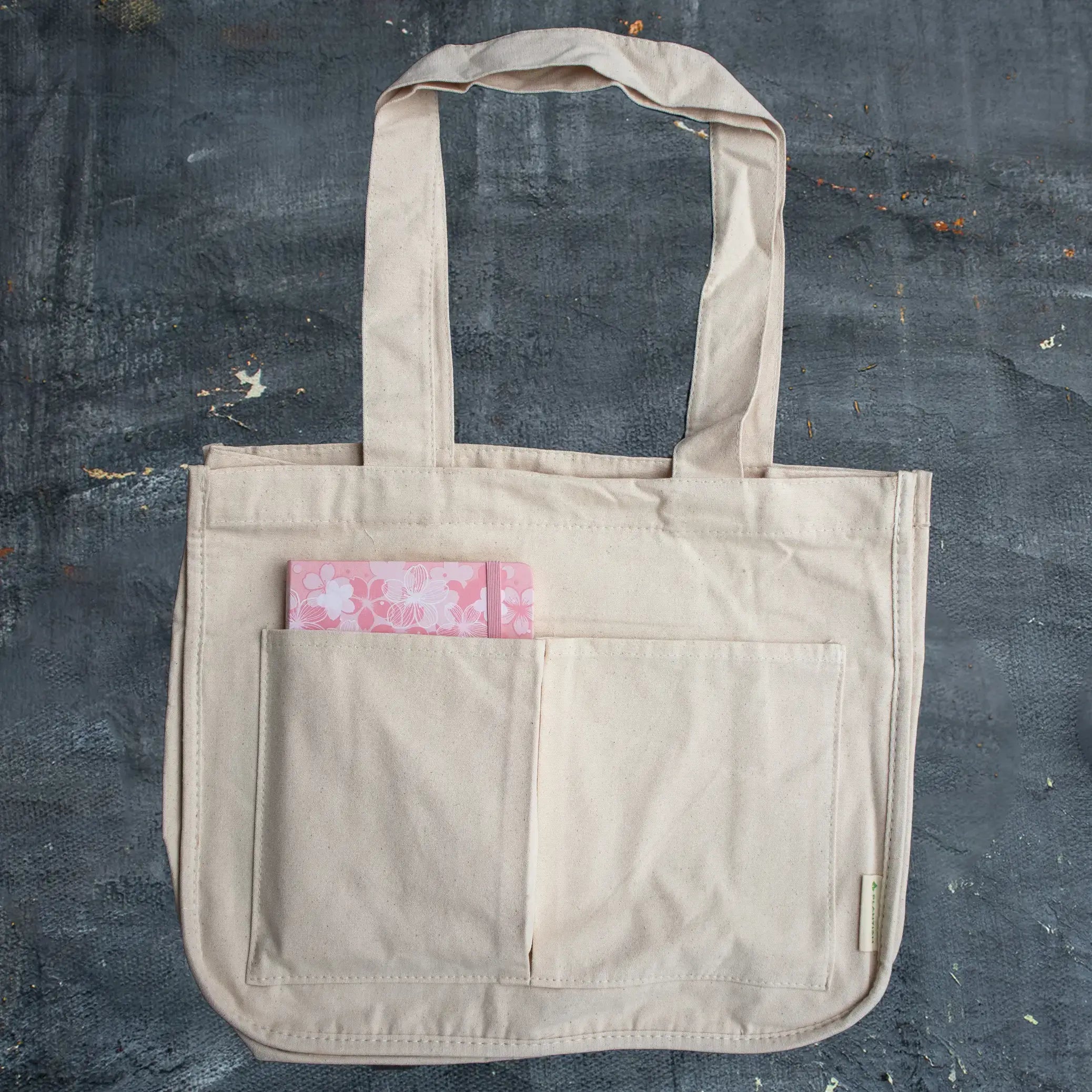 Multi-pocket Tote Bag Creamy Beige