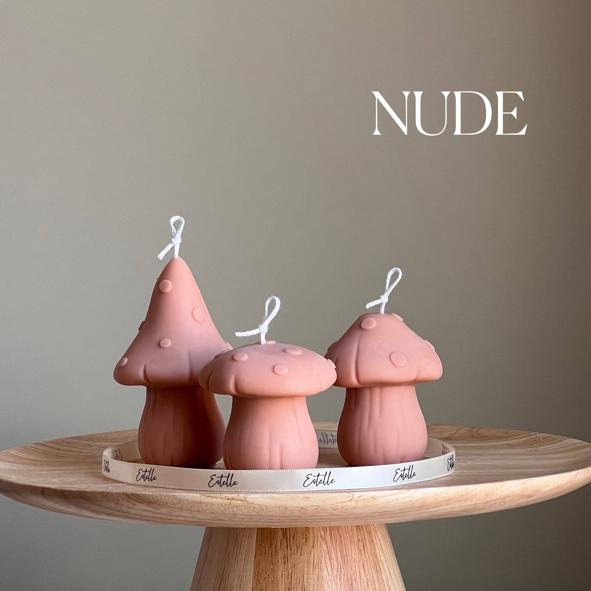 Mushroom Soy Candle | Nude