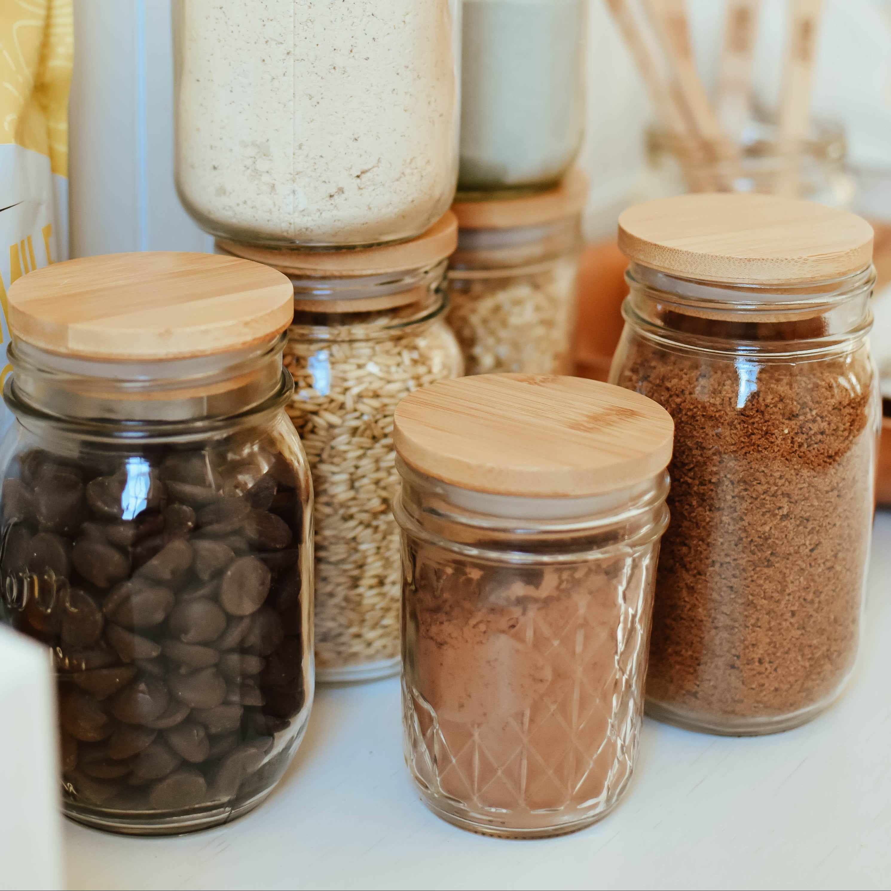 Bamboo Jar Lid Wide Mouth