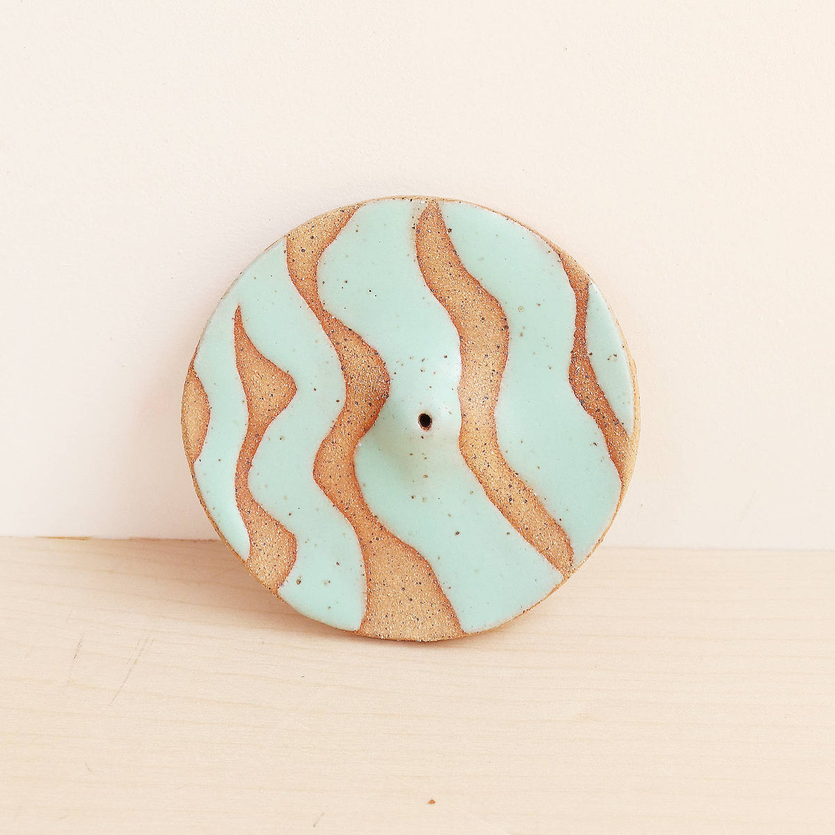 Ceramic Incense Holder | Wave Aqua