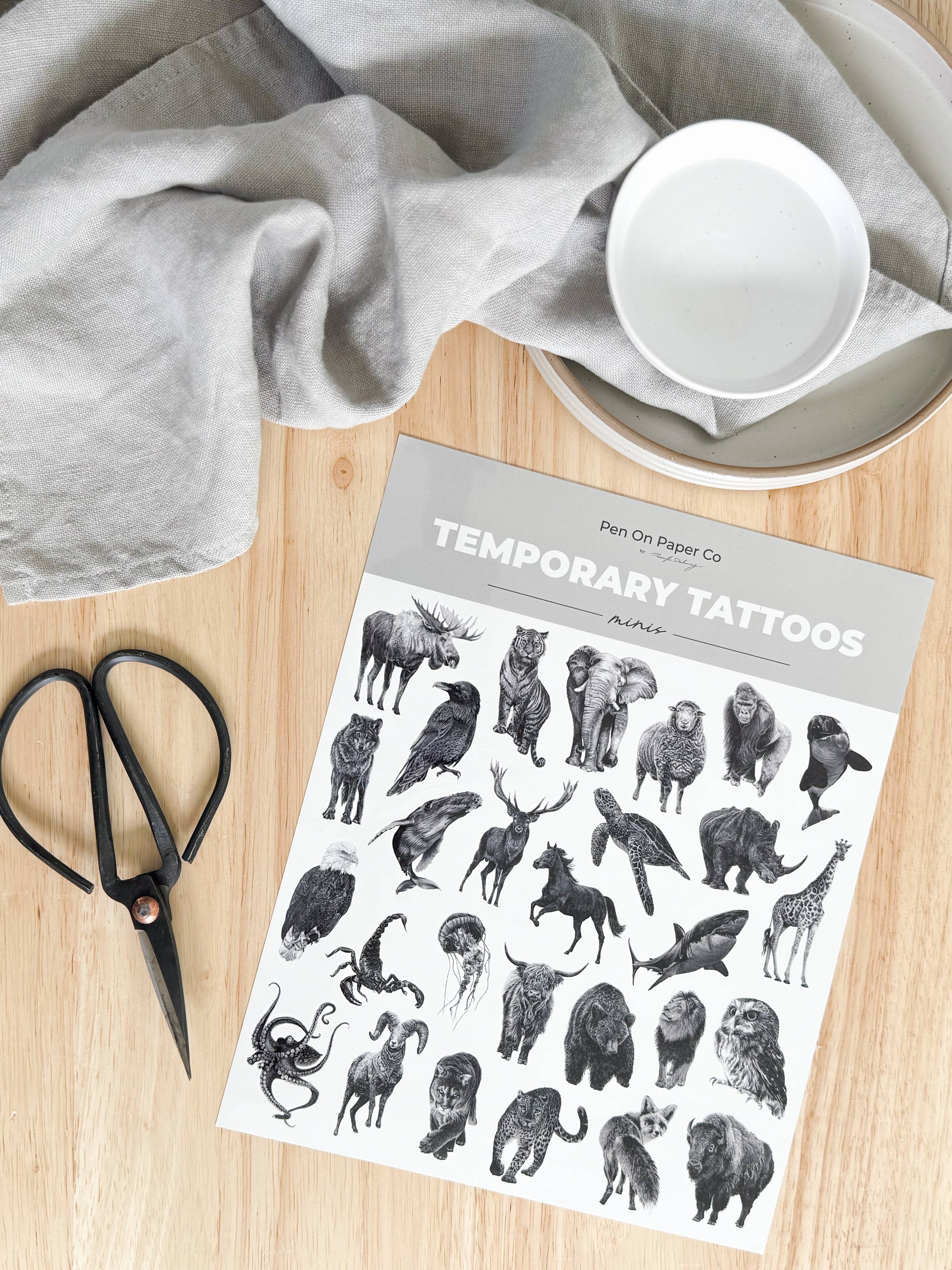 Pen On Paper - Temporary Tattoos