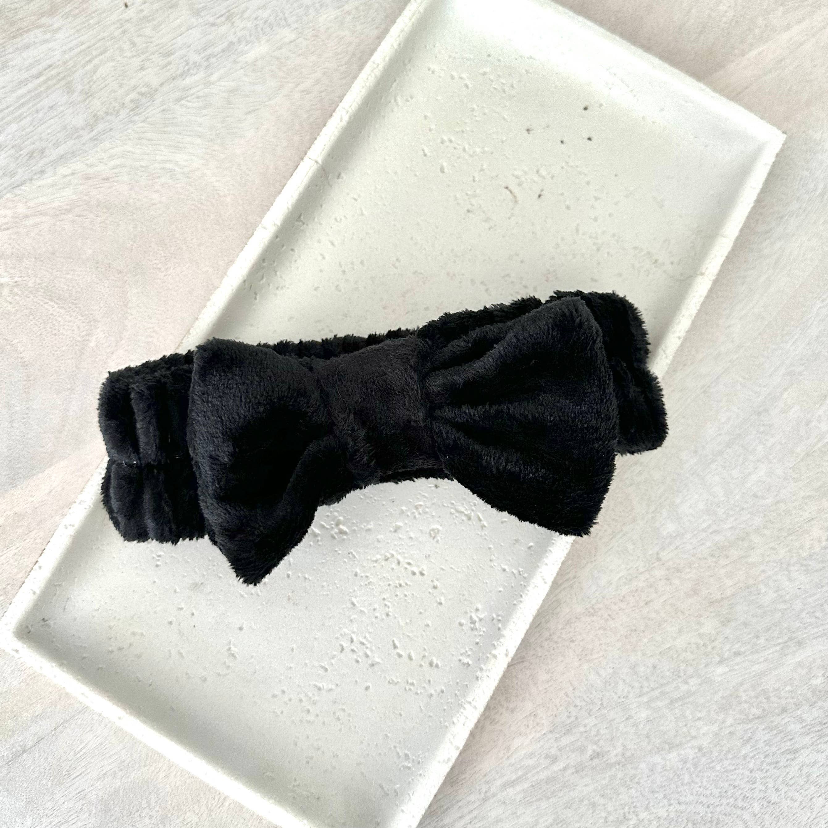 Spa Bow Headband Black