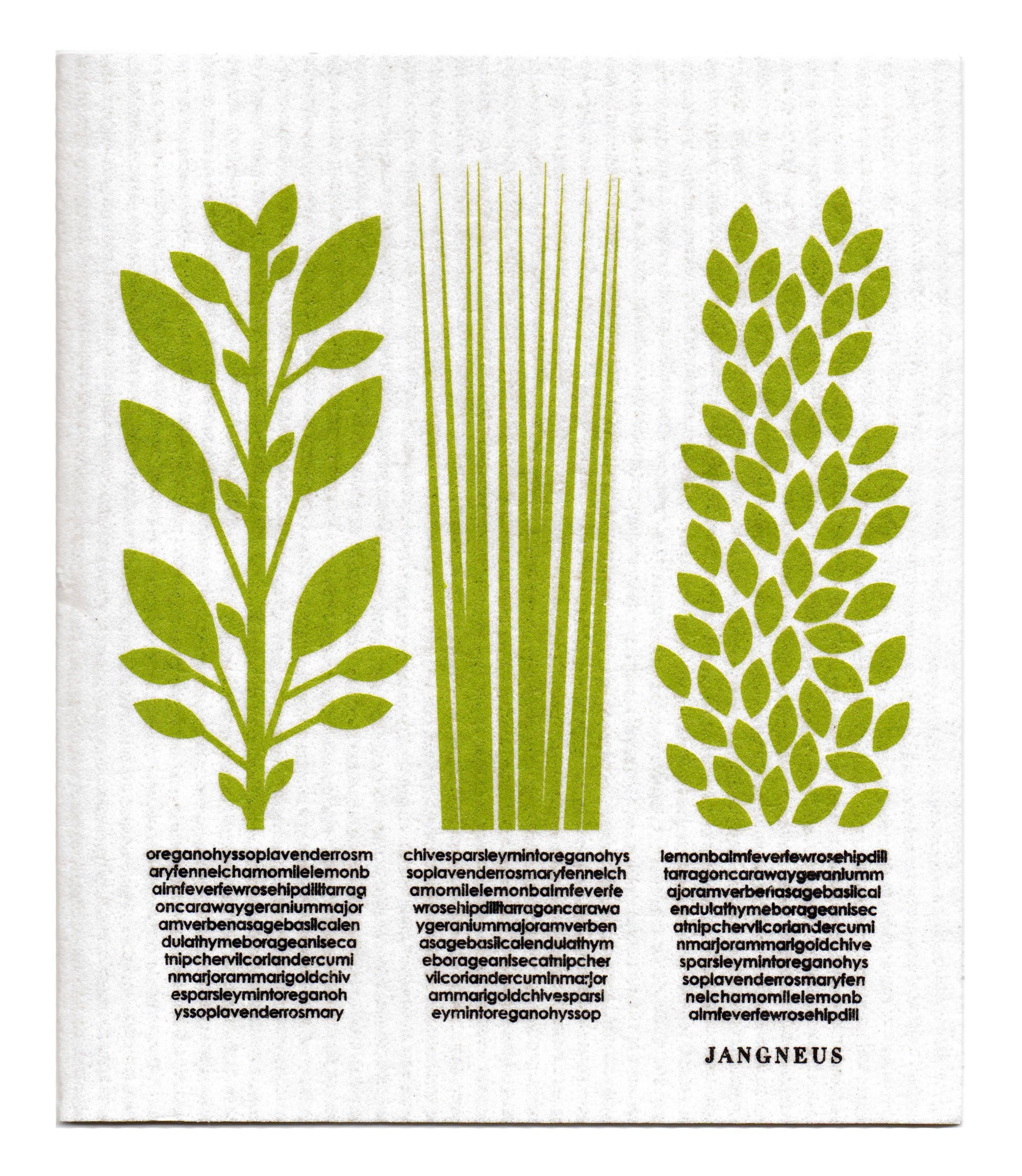 Swedish Cloth - Green Herbs