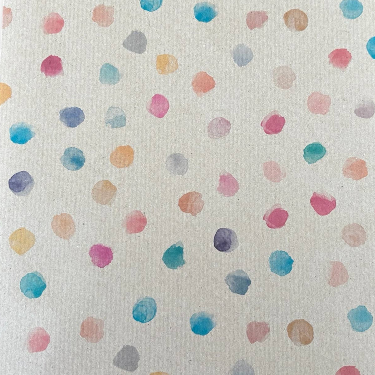 Colour Spots Recycled Kraft Wrapping Paper