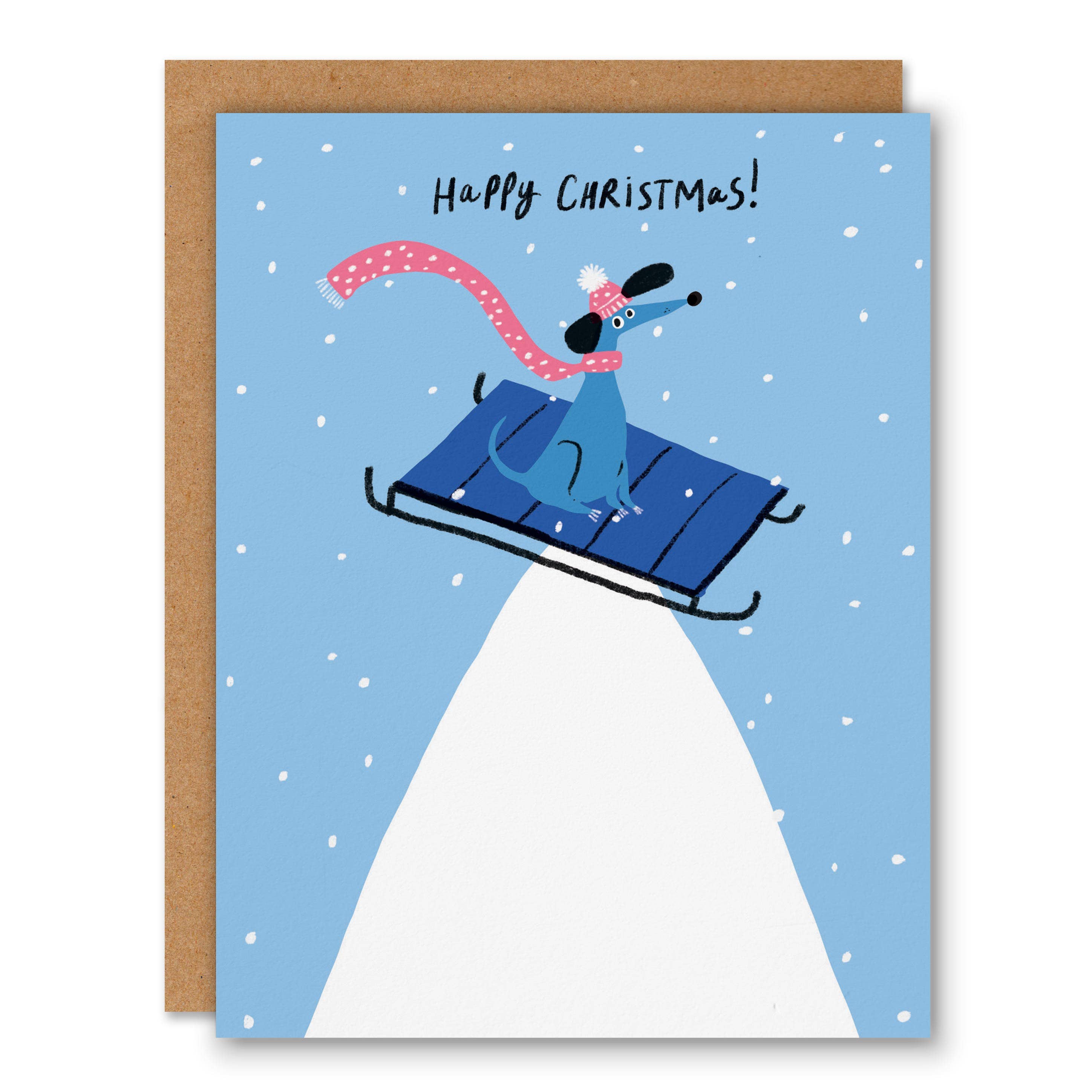 Dog Sled Holiday Greeting Card