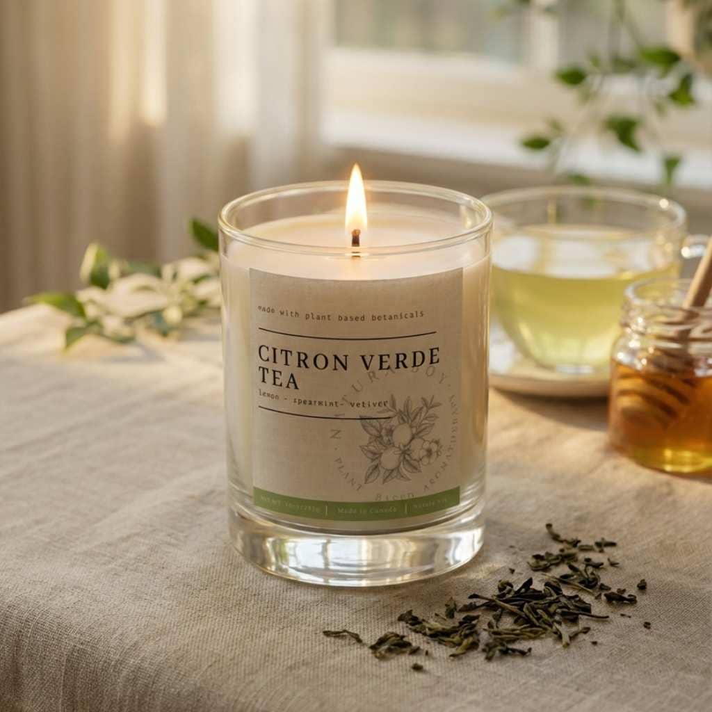 Soy Candle Tumbler Jar - Vanilla Fig Leaf