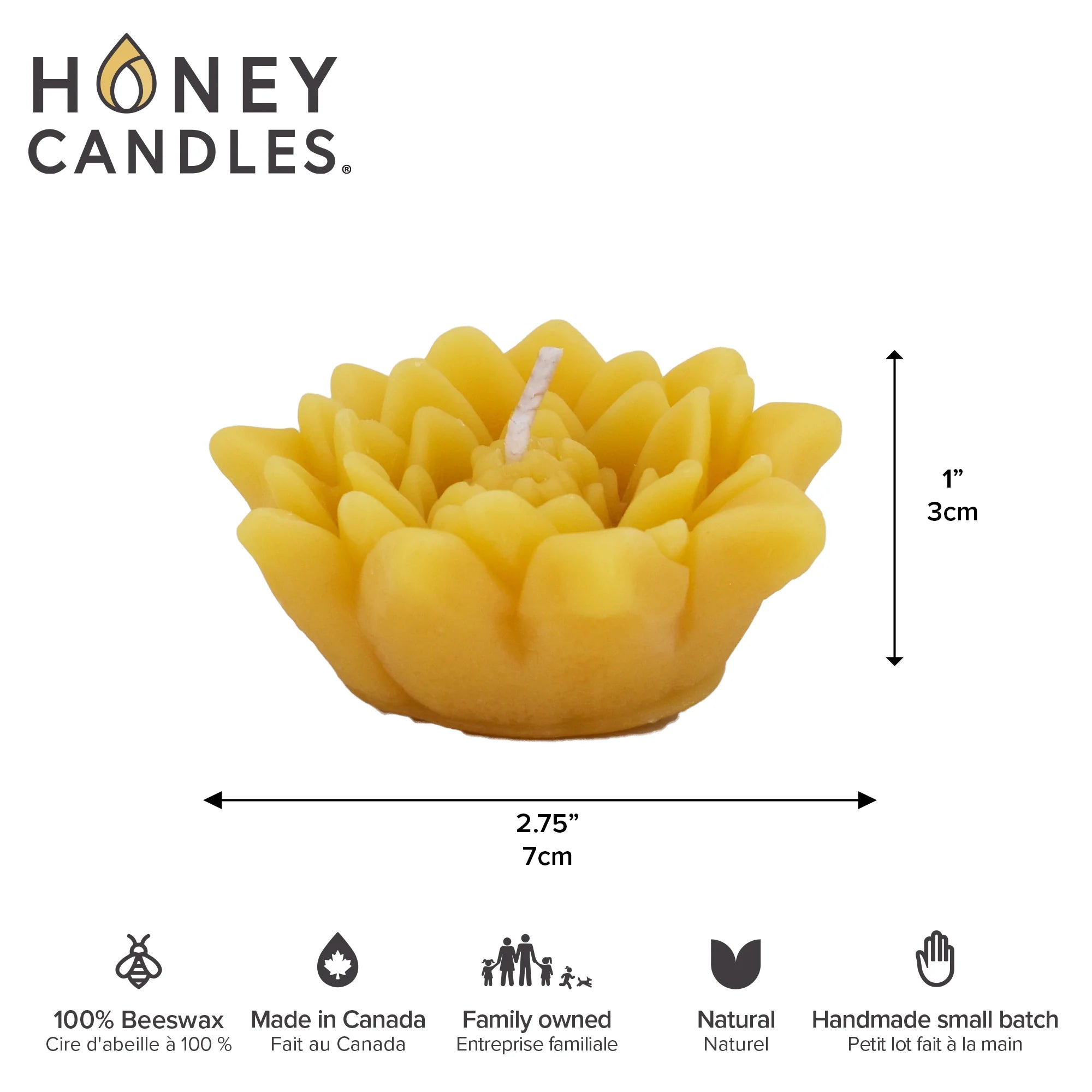 Honey Candles - Floating Lotus Set