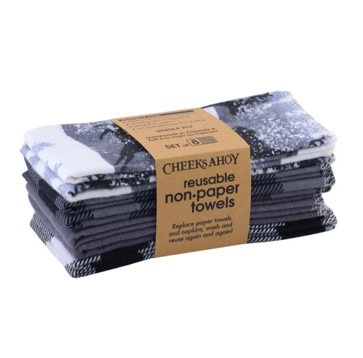 Cheeks Ahoy Unpaper Towels Holiday Monochrome