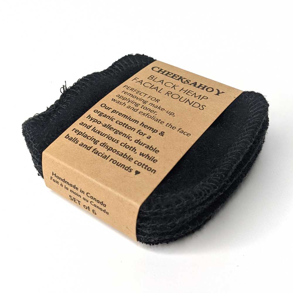 Cheeks Ahoy Facial Rounds Hemp Black