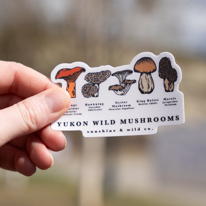 Yukon Wild Mushrooms Sticker