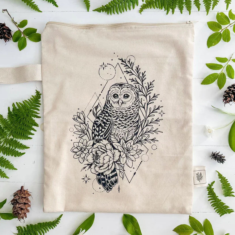 Waterproof Wet Bag - Floral Owl