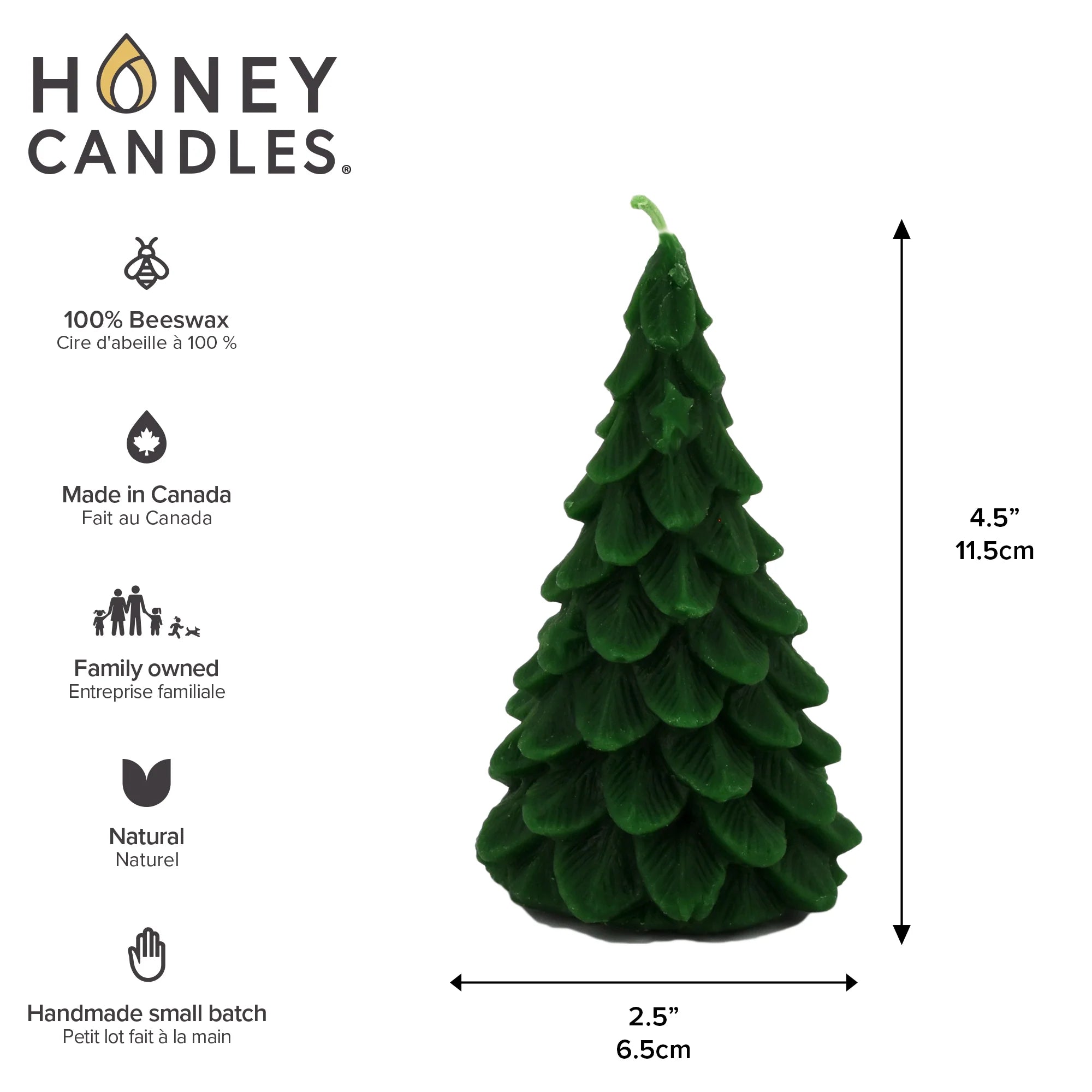 Honey Candles - Tree Candle Green