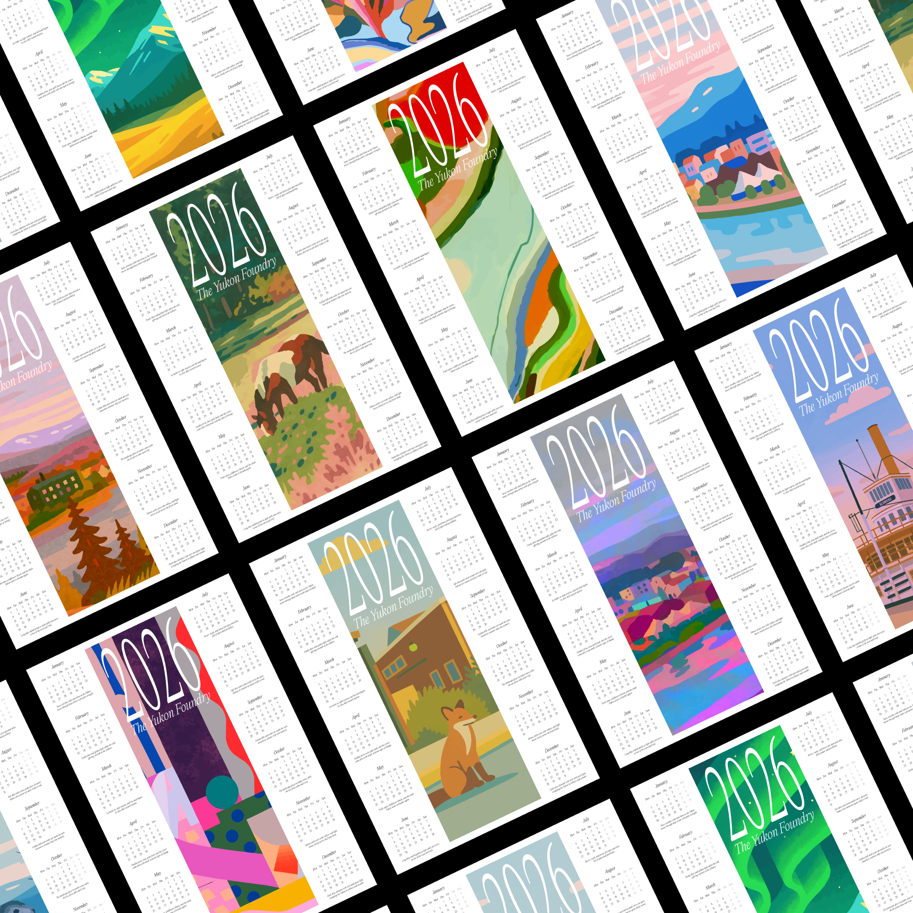 2026 Poster Calendars by The Yukon Foundry
