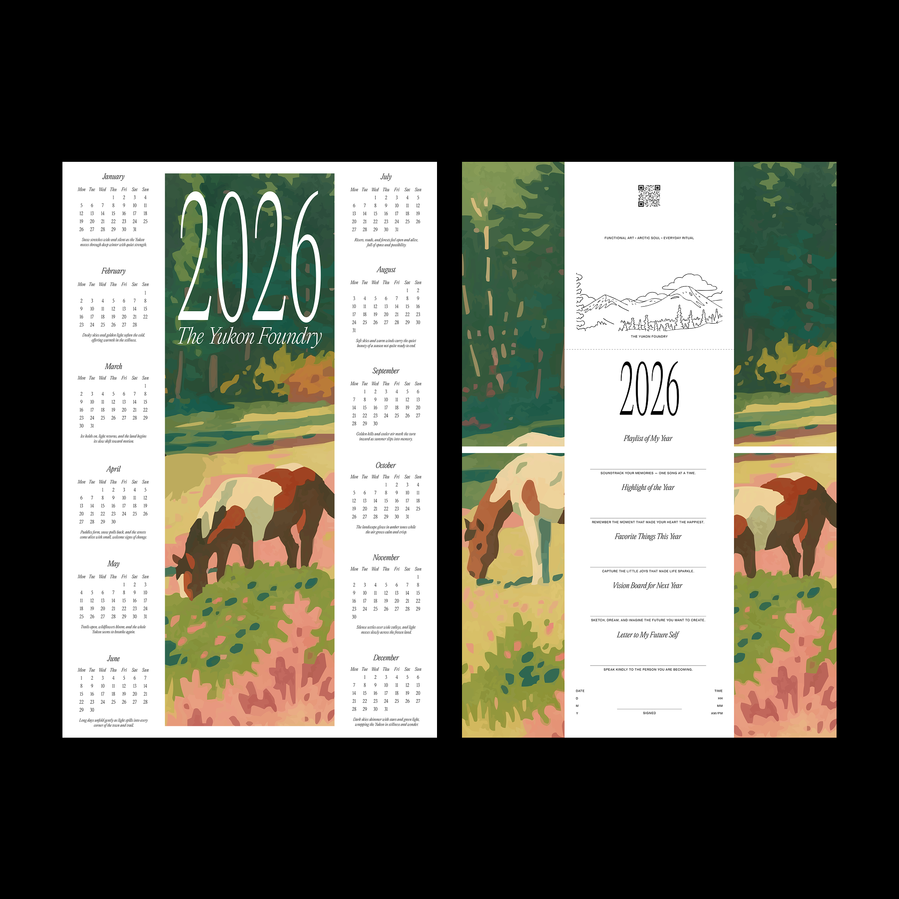 2026 Poster Calendars by The Yukon Foundry