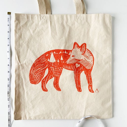 HAVYN Orange Fox Tote Bag