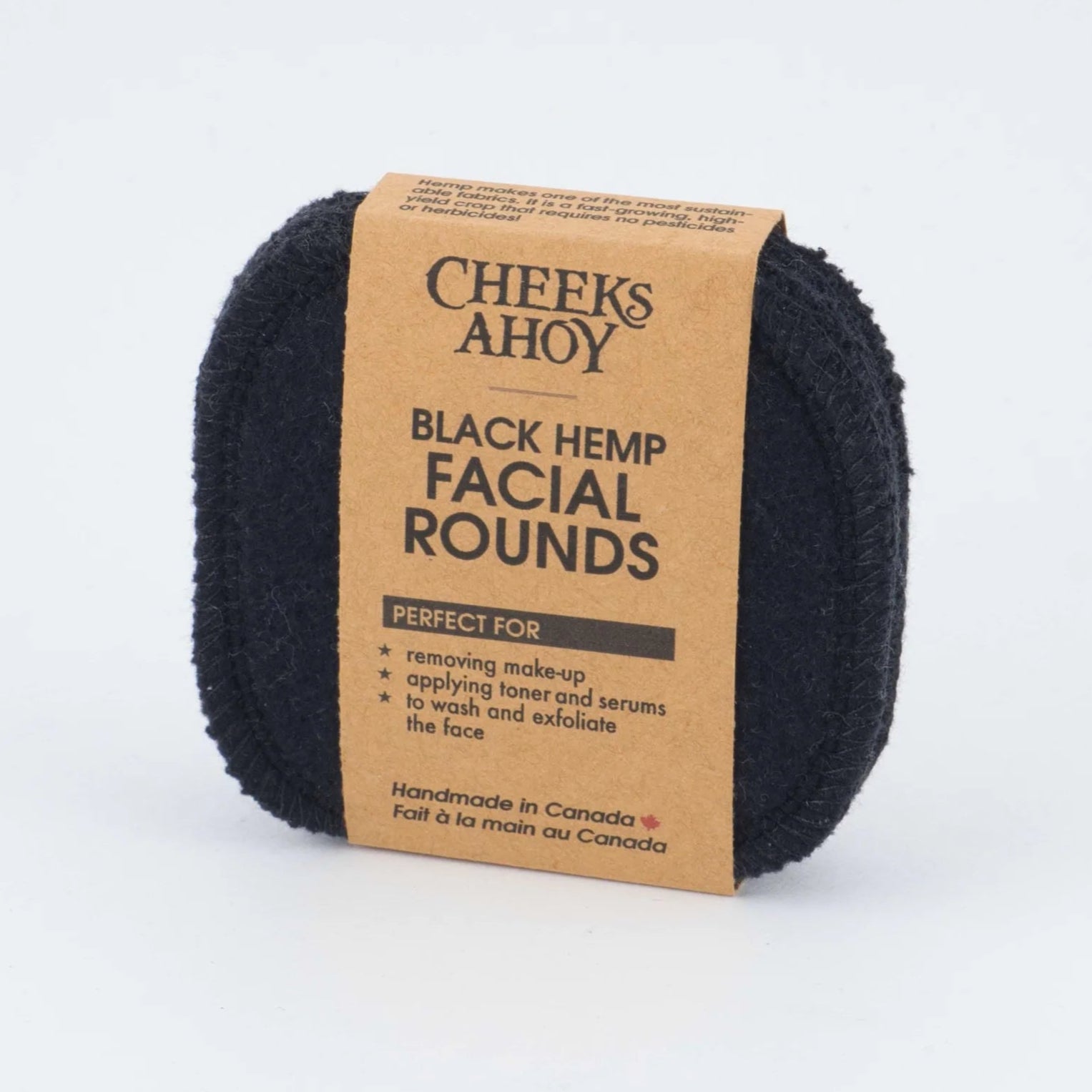 Cheeks Ahoy Facial Rounds Hemp Black