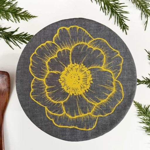 Cloth Bowl Cover Spring L Yellow Floral