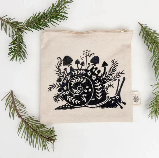 Cloth Snack Bags (Lined) - Snail