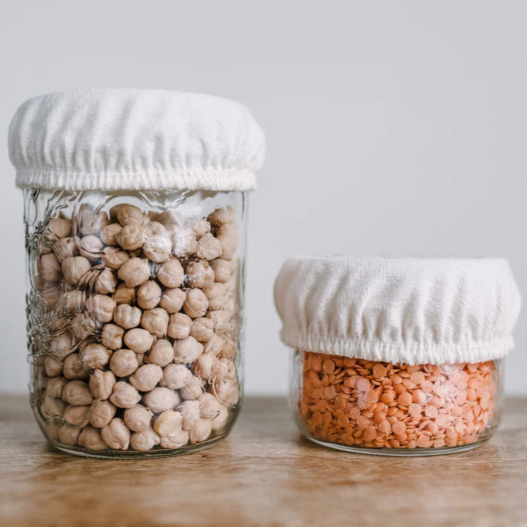 Cloth Mason Jar Cover Set - Trees