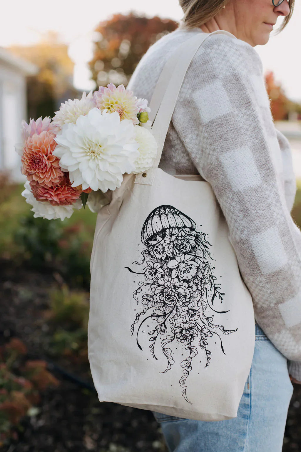 Tote Bag Organic Sleeping Fox