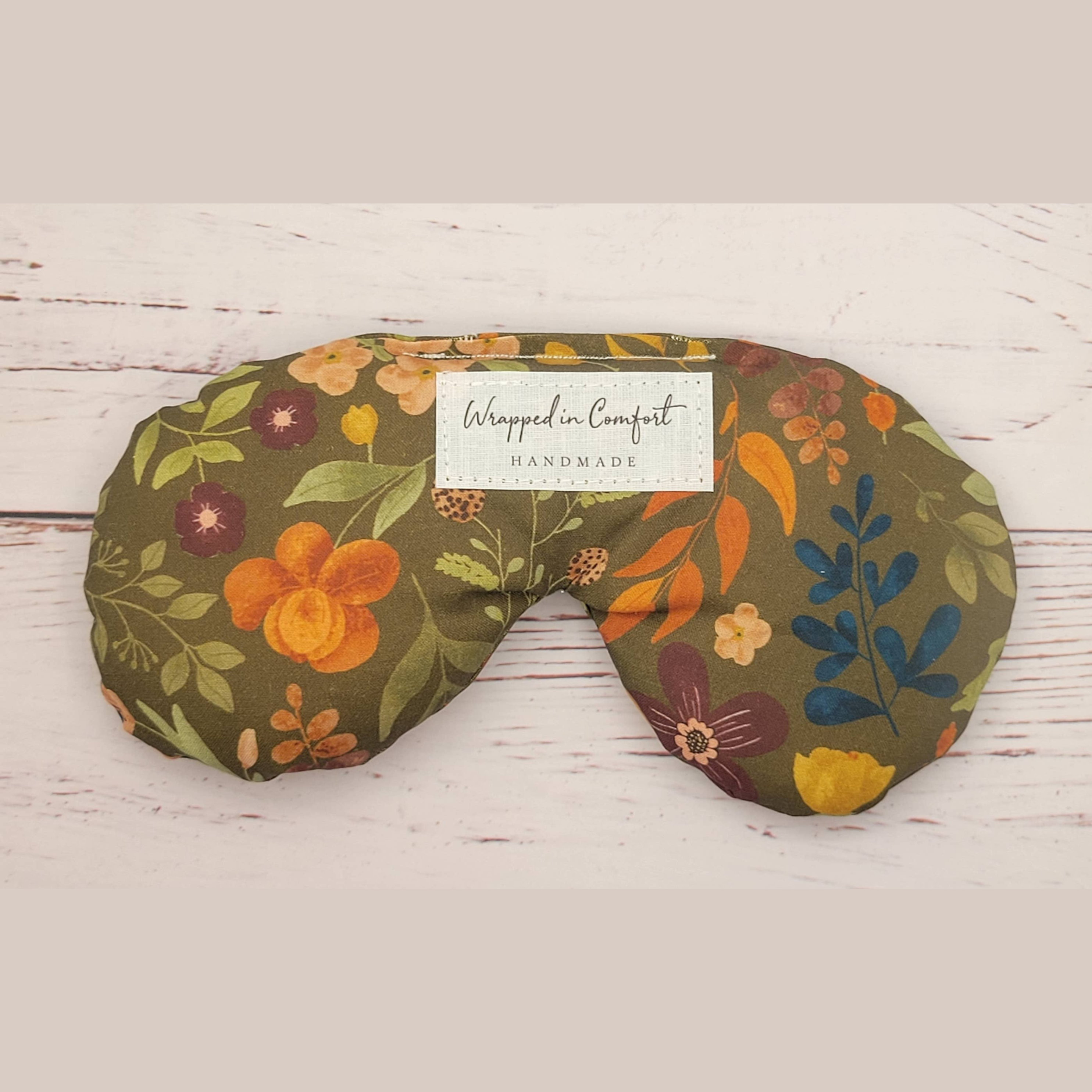 Organic Cotton Eye Pillow Floral Earthy