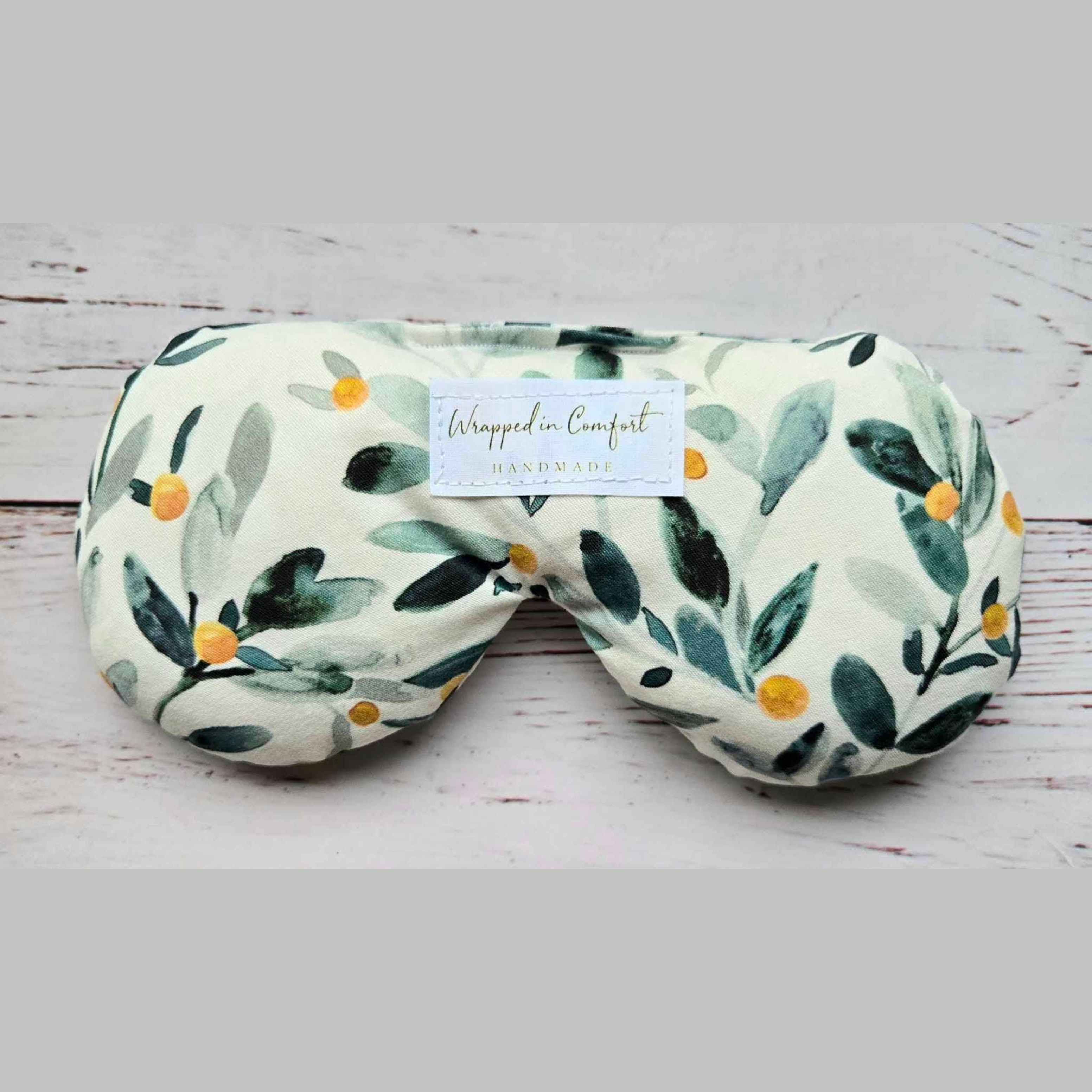 Organic Cotton Eye Pillow FLORAL WHITE
