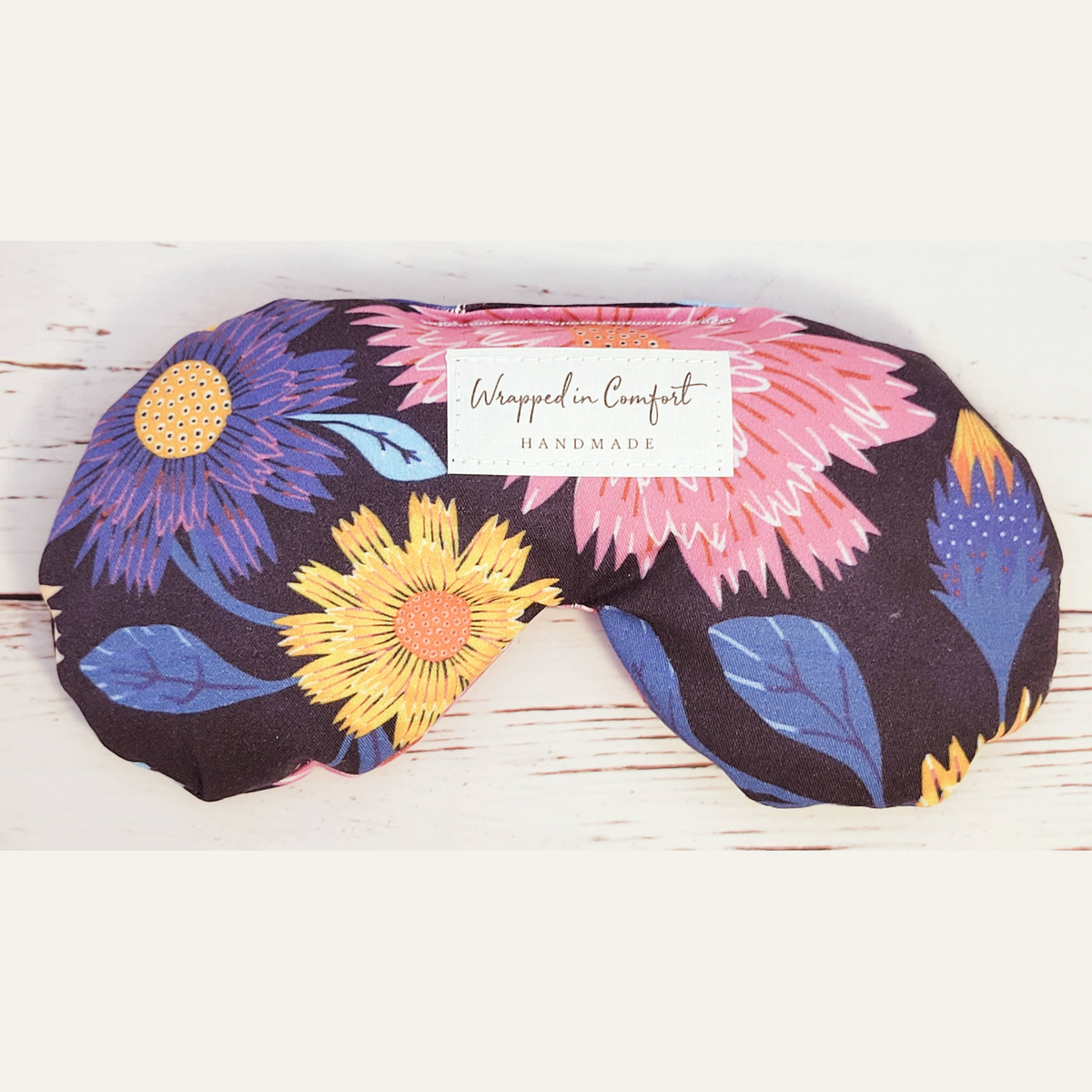 Organic Cotton Eye Pillow Dark Floral