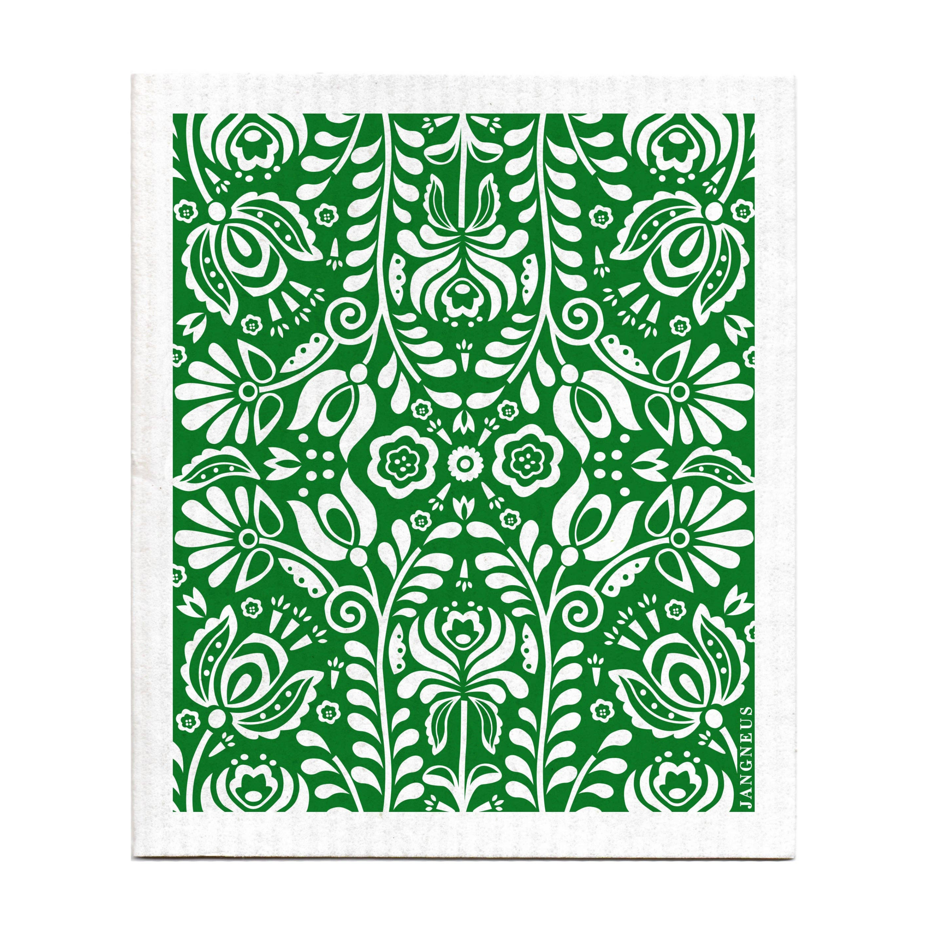 Swedish Cloth - Scandi Bloom Green