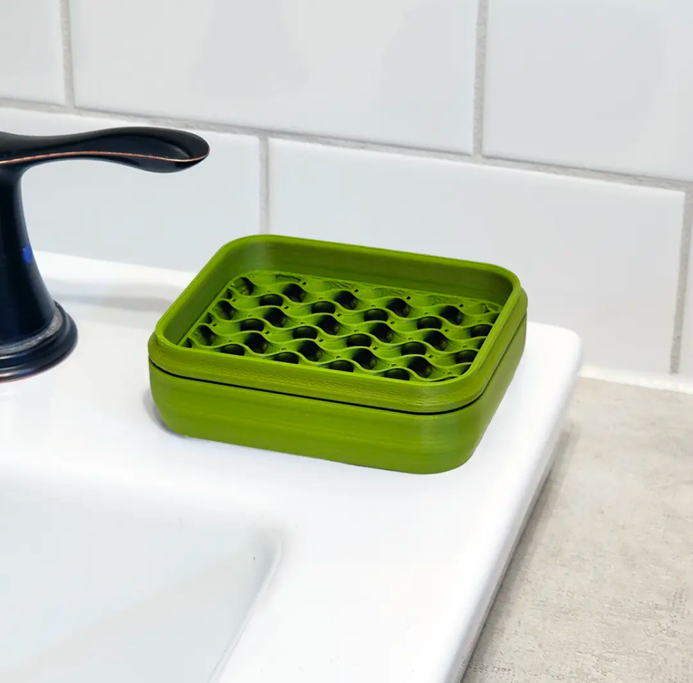 The Rogerie Square Soap Case Orchard Leaf