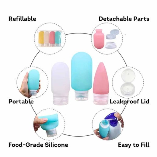 Silicone Bottle - Pink 90mL
