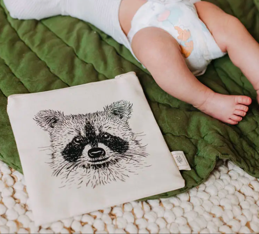 Cloth Snack Bags (Lined) - Raccoon