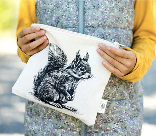 Cloth Snack Bags (Lined) - Squirrel