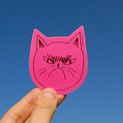 Snitty Kitty Sticker Pink