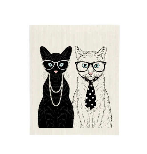 Swedish Cloth - Cat Couple