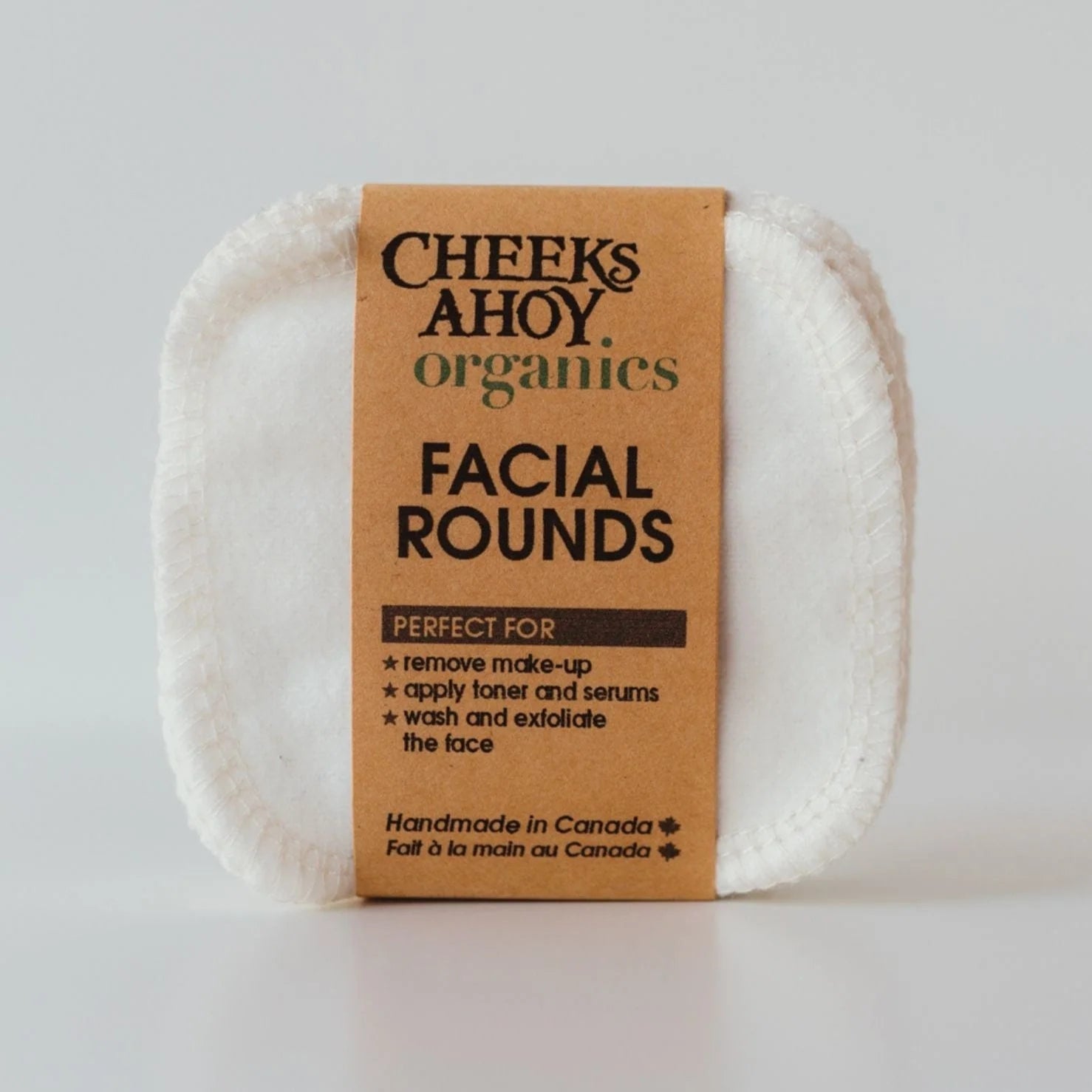 Cheeks Ahoy Facial Rounds Organic - White
