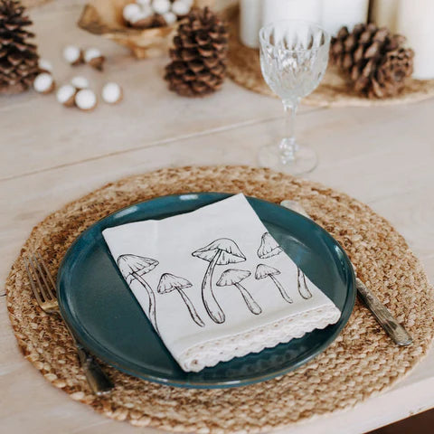 Napkin Set Linen - Mushroom