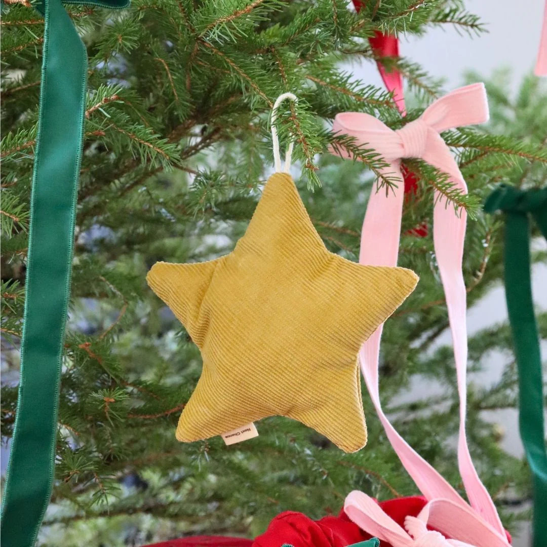 Next Chance Star Ornament Yellow Corduroy
