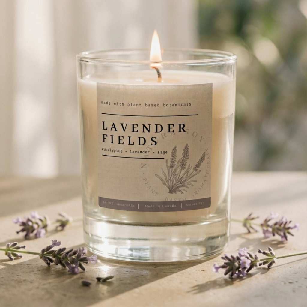 Soy Candle Tumbler Jar - Vanilla Fig Leaf