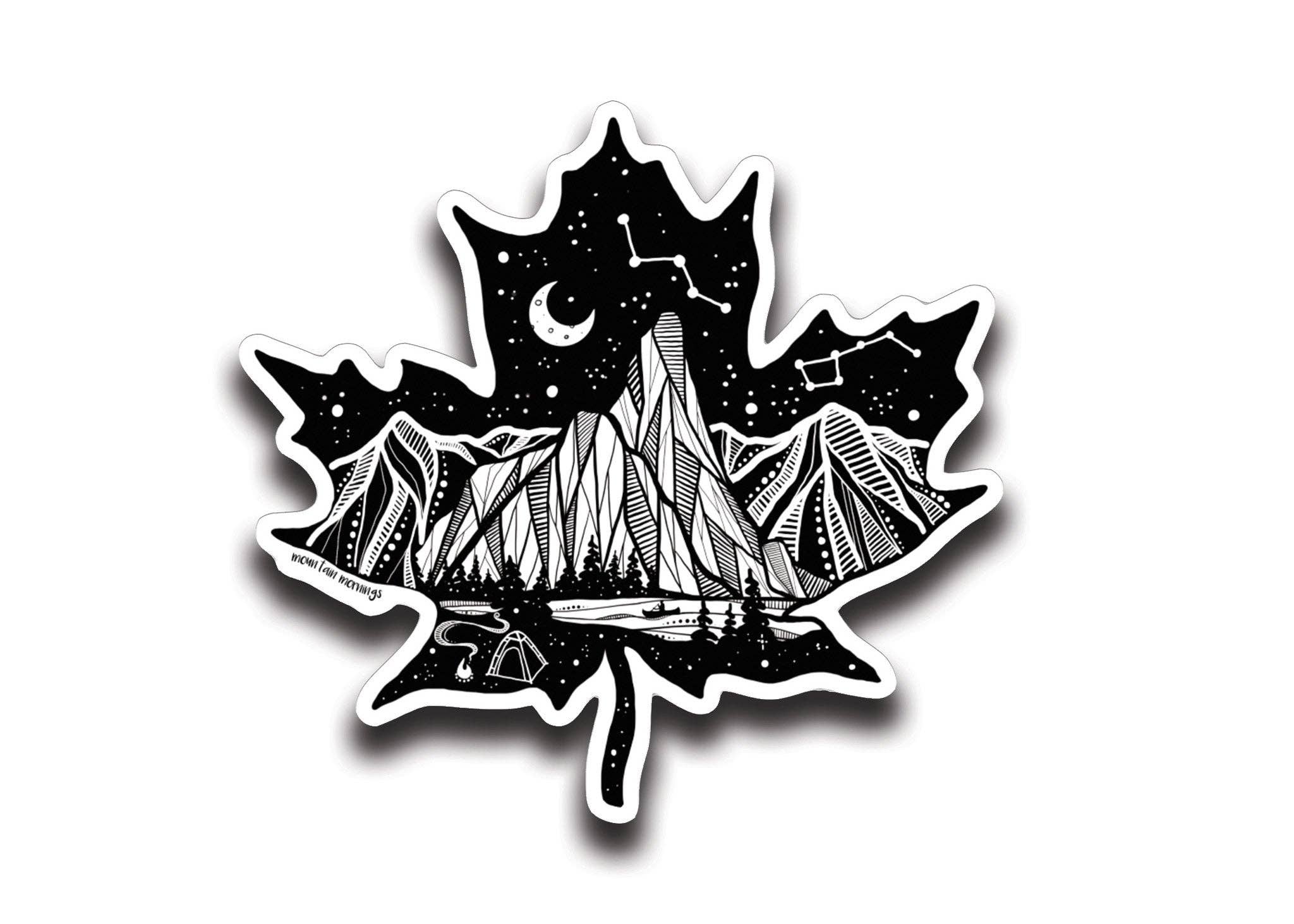 Maple Leaf Sticker Dark