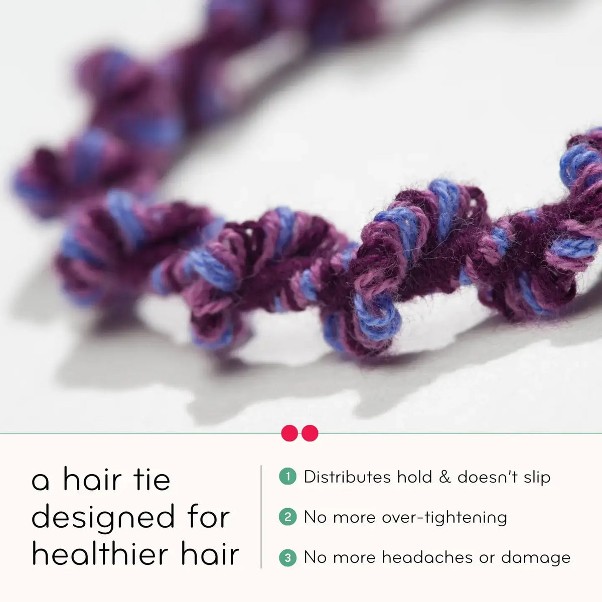 Crochet Hair Ties | Purple Frost