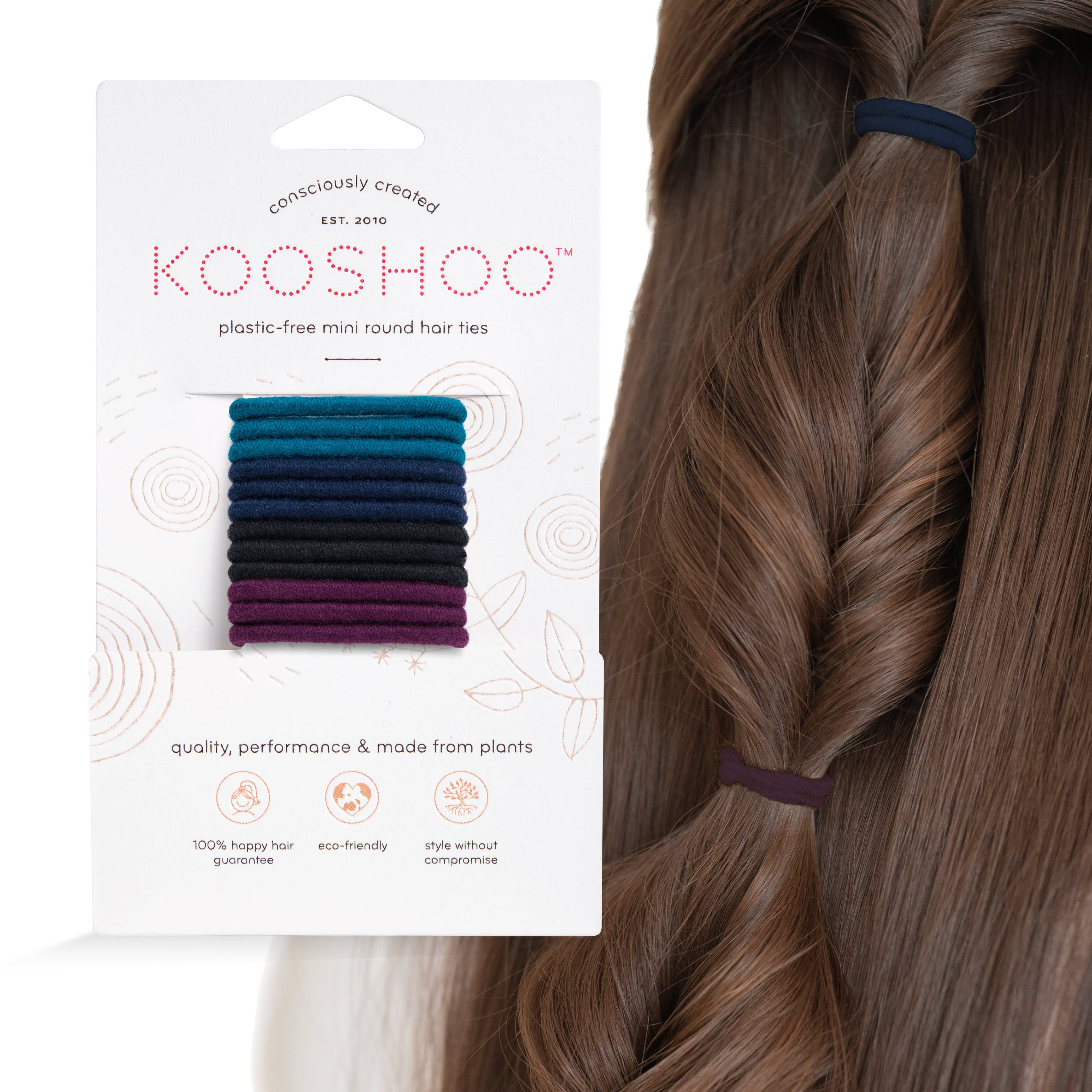 KOOSHOO Hair Ties - Mini 12-pack Dark Hues
